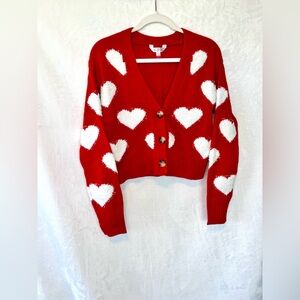 Red Heart Valentines Sweater